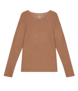 Majestic Filatures Viscose Mix Shirt Round Neck Long Sleeve