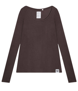 The Shirt Project Baumwoll-Modal Unterzieh Shirt tiefer Rundhals Langarm
