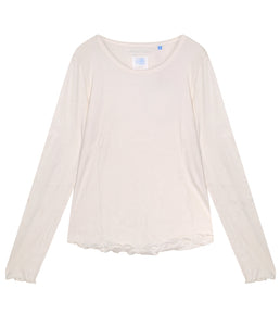 The Shirt Project Lyocell-Baumwoll-Mix Rippen Shirt Rundhalsausschnitt Langarm