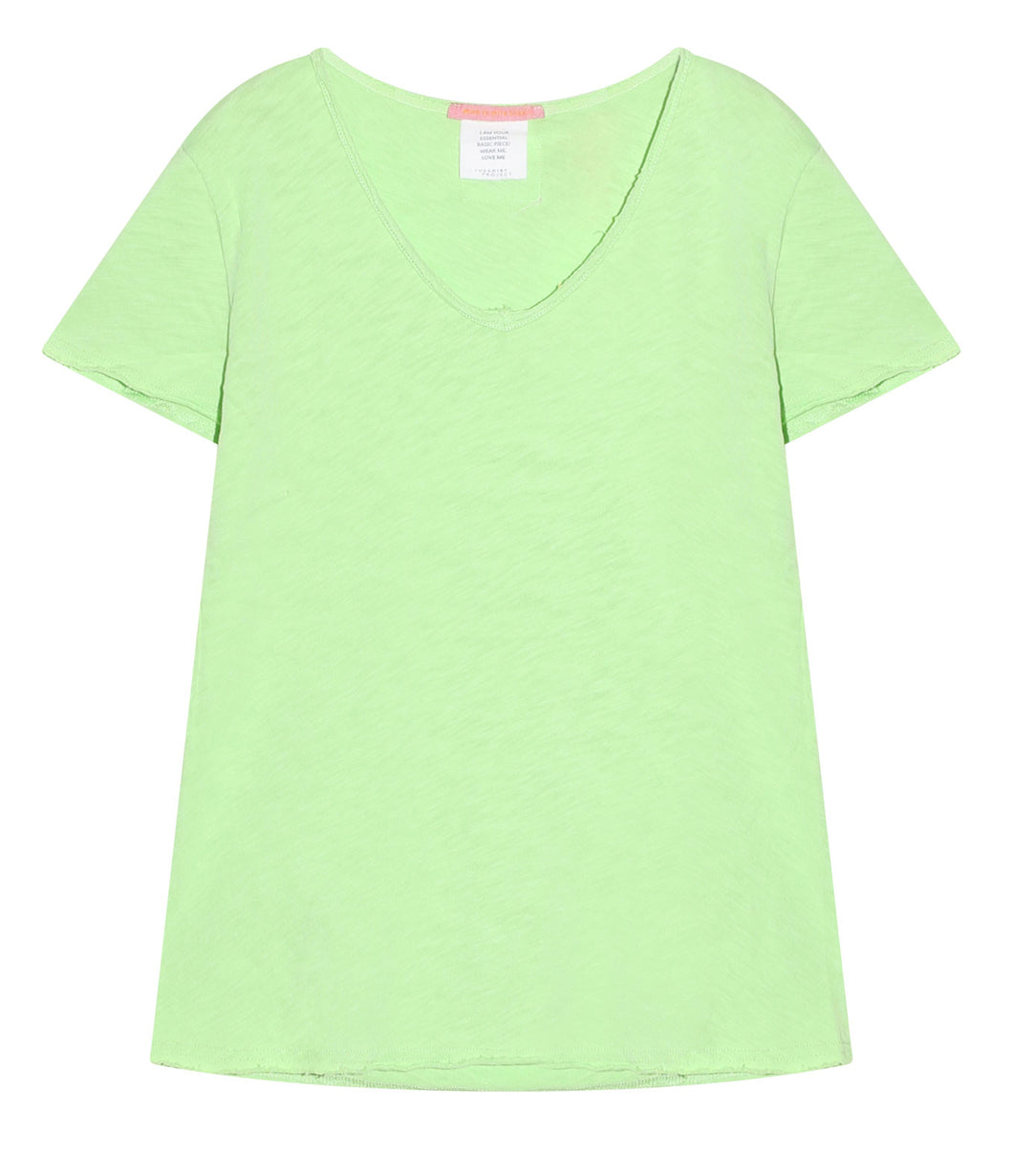 The Shirt Project Organic Baumwoll Shirt V-Ausschnitt Kurzarm