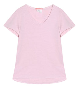 The Shirt Project Organic Baumwoll Shirt V-Ausschnitt Kurzarm