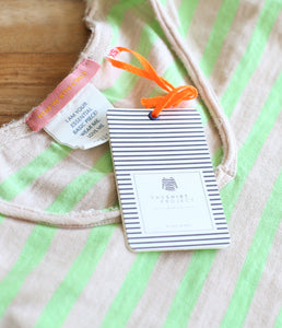 The Shirt Project Organic Baumwoll Shirt V-Ausschnitt Kurzarm Streifen