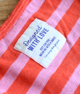 The Shirt Project Organic Baumwoll Shirt V-Ausschnitt Kurzarm Streifen