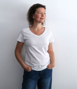 The Shirt Project Organic cotton shirt V-neck short sleeve