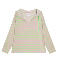 Laden Sie das Bild in den Galerie-Viewer, The Shirt Project Organic Baumwoll Sweatshirt Hoodie Streifen
