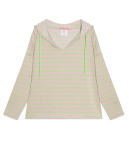 The Shirt Project Organic Baumwoll Sweatshirt Hoodie Streifen