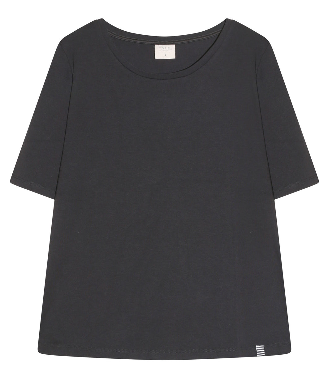 The Shirt Project Organic Baumwolle-Modal-Mix Shirt Rundhalsausschnitt Halbarm
