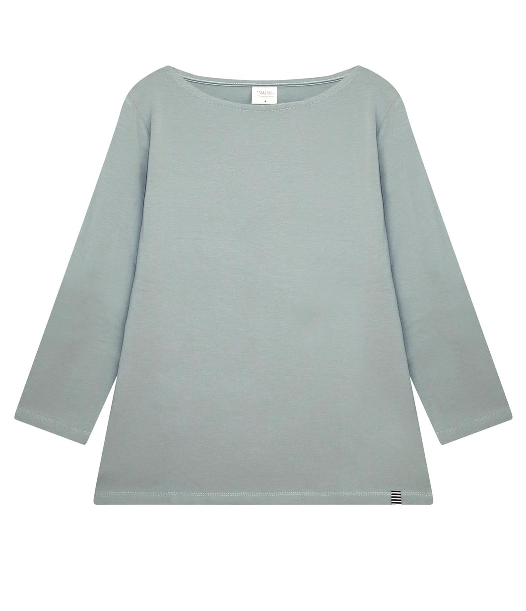 The Shirt Project Organic Baumwolle-Modal-Mix Shirt U-Boot Ausschnitt 3/4 Arm