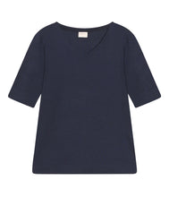 Load the image into the gallery viewer, The Shirt Project Organic cotton-modal-mix shirt V-neck half-sleeve

