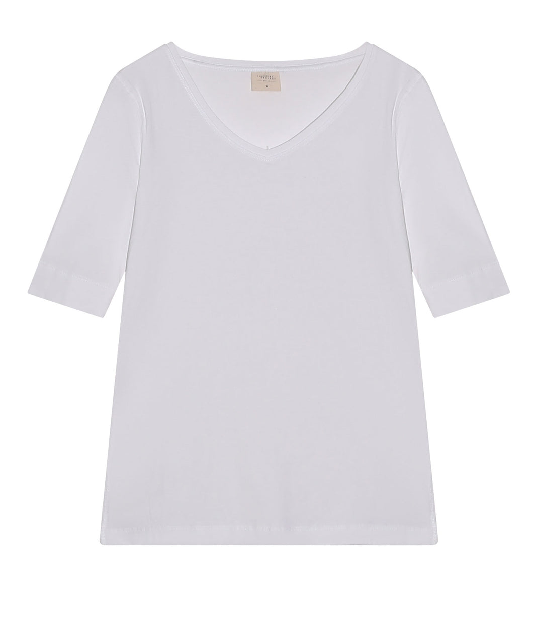 The Shirt Project Organic cotton-modal-mix shirt V-neck half-sleeve