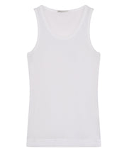 Load the image into the gallery viewer, Trusted Handwork organic cotton top St. Tropez fine rib round neckline
