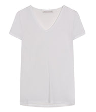 Load the image into the gallery viewer, Trusted Handwork viscose blend T-shirt Nanterre V-neck short sleeve
