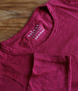 Velvet by Graham and Spencer Baumwoll Shirt Lizzie Rundhalsausschnitt Langarm