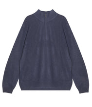 Load the image into the gallery viewer, engage Herren recycled Kaschmir Pullover Zip Kragen
