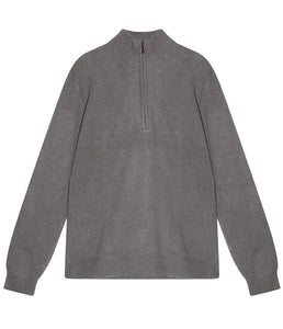 engage Herren recycled Kaschmir Pullover Zip Kragen
