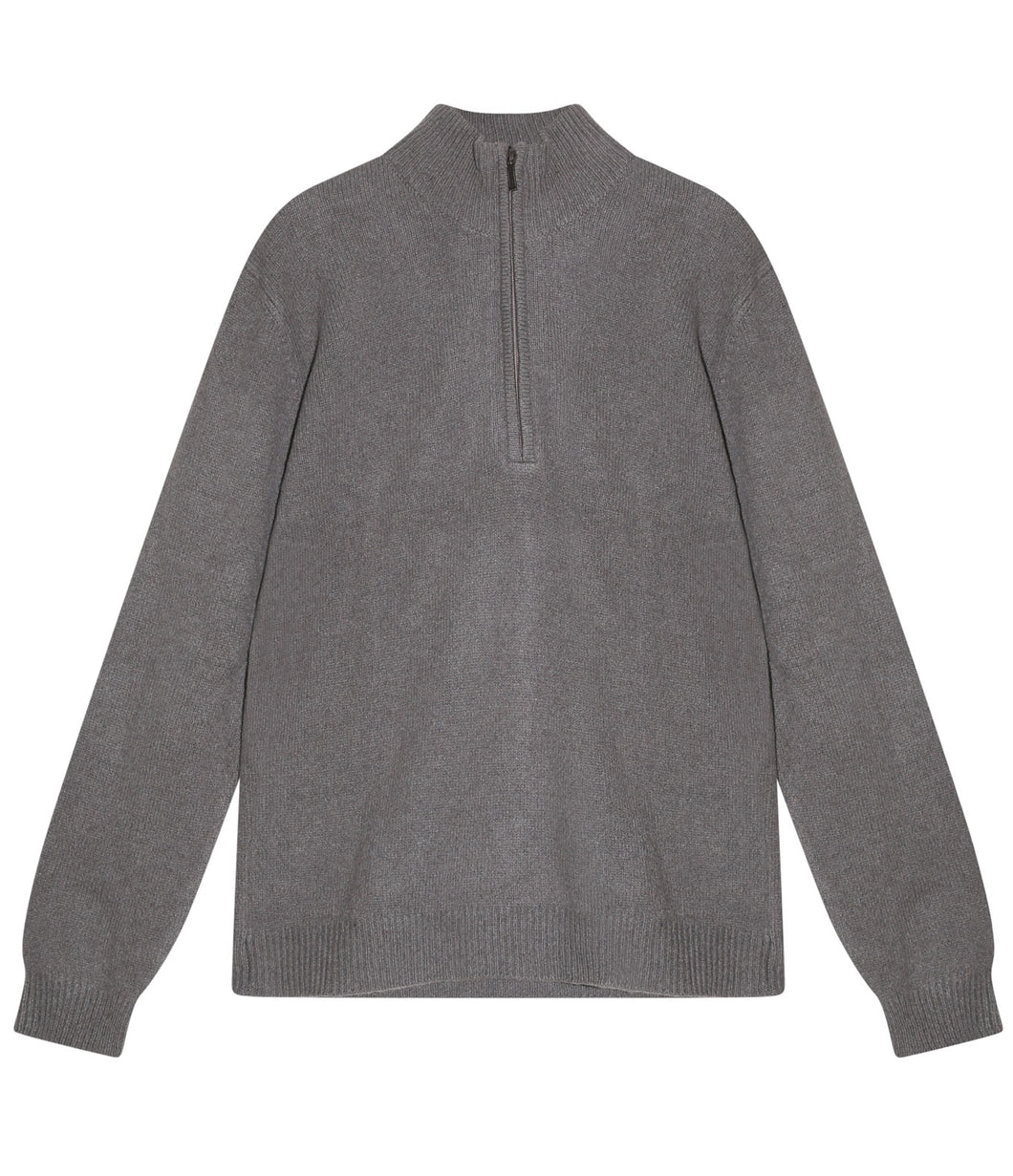 engage Herren recycled Kaschmir Pullover Zip Kragen