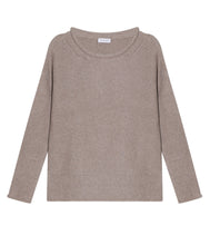 Load the image into the gallery viewer, engage recycled cashmere jumper round neckline
