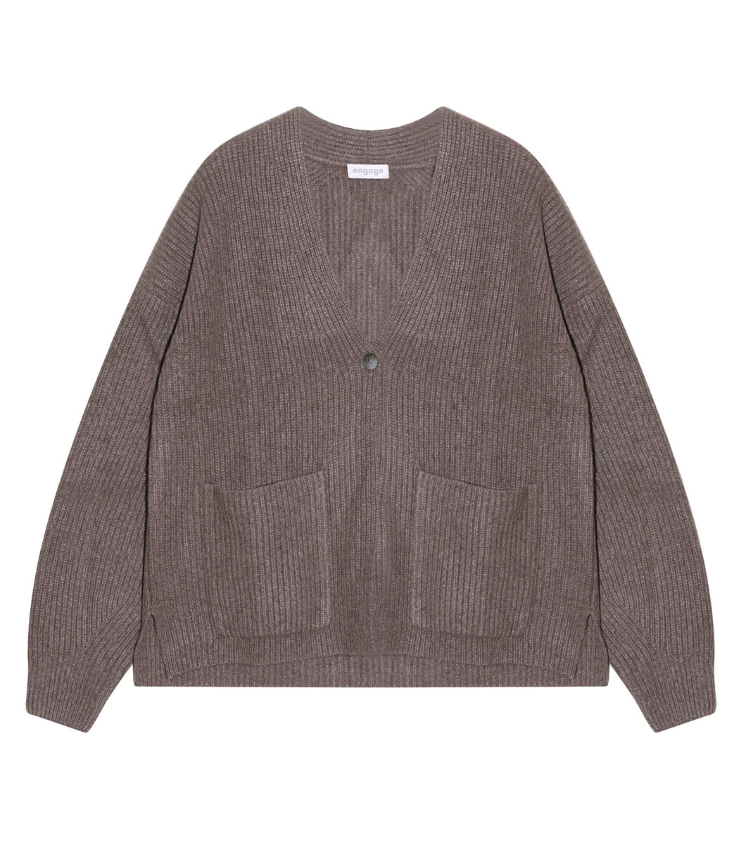 engage recycled Kaschmir Strickjacke Strukturstrick