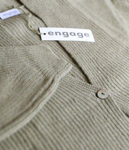 engage recycled Kaschmir Strickjacke Strukturstrick