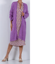 Load the image into the gallery viewer, Esisto Long Cardigan textured knit
