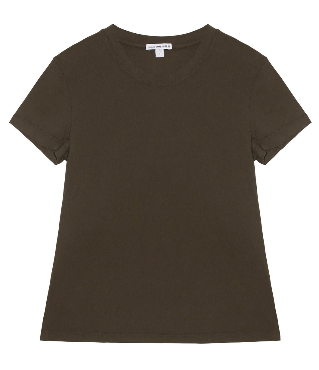 James Perse Cotton Shirt Round Neck Short Sleeve