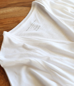 Majestic Filatures Lyocell Cotton Mix Shirt V-Neck Short Sleeve