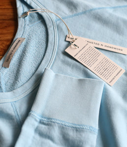 Trusted Handwork Organic Cotton Sweater Saint Etienne Round Neck Long Sleeve