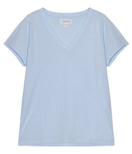 Load the image into the gallery viewer, Velvet by Graham and Spencer Cotton Shirt Jill V-Neck Short Sleeve

