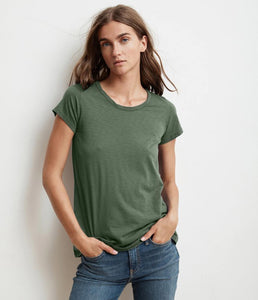 Velvet Cotton Shirt Tressa Crew Neck