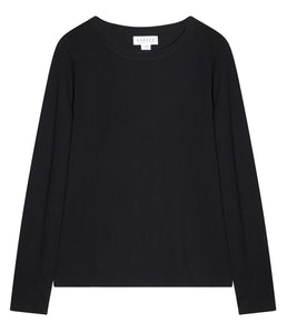 Velvet by Graham and Spencer Cotton Shirt Liz Crew Neck Long Sleeve