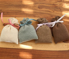 Load the image into the gallery viewer, engage cashmere sachet with Swiss stone pine shavings
